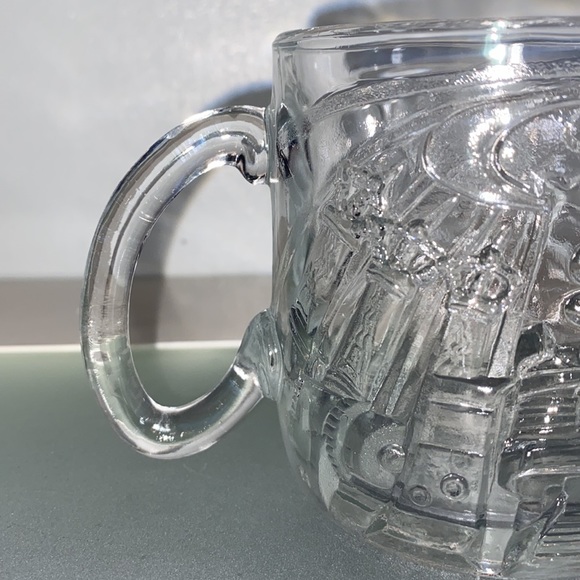 Vintage 1995 McDonald's Batman Forever 3D The Riddler Clear Glass Mug/Cup USA - Picture 2 of 9